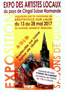 EXPOSITION DES ARTISTES LOCAUX DU PAYS DE CINGAL SUISSE NORMANDE  2017